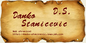 Danko Stanićević vizit kartica